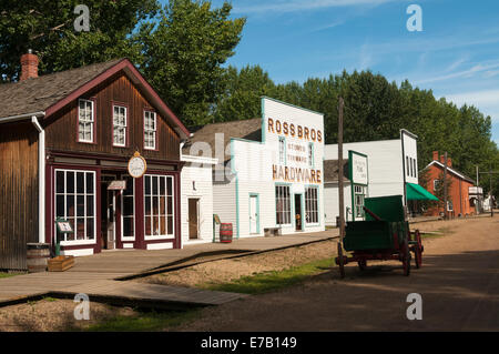 Elk203-5346 Kanada, Alberta, Edmonton, Fort Edmonton, 1885-Straße Stockfoto