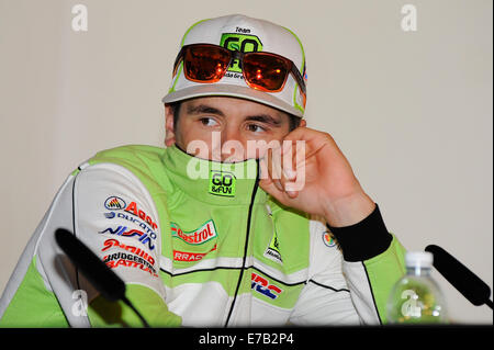Misano Adriatico Rimini, Italien. 11. September, 2014. Pressekonferenz für die MotoGP San Marino und Rimini Grand Prix statt auf dem Misano World Circuit Marco Simoncelli. Bildnachweis: Aktion Plus Sport/Alamy Live-Nachrichten Stockfoto