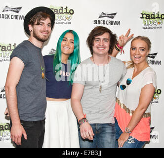 Bala Cynwyd, Pennsylvania, USA. 11. September 2014. Australische Indie-Rock Band Sheppard Pose im Radio 104,5 Performance Theatre am 11. September 2014 in Bala Cynwyd, Pennsylvania, USA. Bildnachweis: Paul Froggatt/Alamy Live-Nachrichten Stockfoto