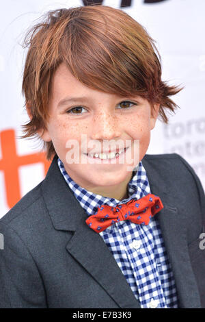 Toronto, Ontario, Kanada. 11. September, 2014. Akteur Aiden Lovekamp besucht die "Bauernopfer" Premiere während der 2014 Toronto International Film Festival in der Roy Thomson Hall am 11. September 2014 in Toronto, Kanada. Bildnachweis: Igor Vidyashev/ZUMA Draht/Alamy Live-Nachrichten Stockfoto