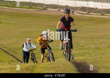 Elk203-5601 Kanada, Alberta, Elk Island National Park, Mountainbike-Touren Stockfoto