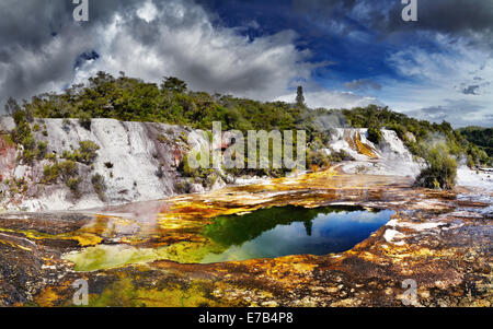 Orakei Korako Geotermal Bereich, New Zealand Stockfoto