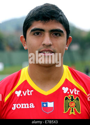 Chile-Fußball-Liga Serie A / (Union Espanola) - Dagoberto Currimilla Stockfoto