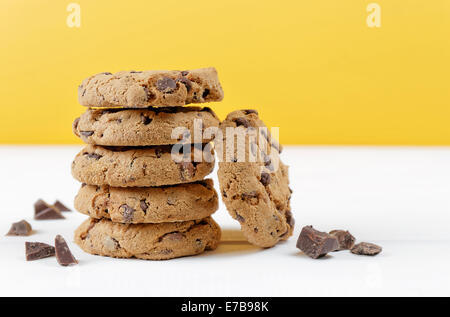 Nahaufnahme von Keks Stack Cookies auf Tisch Stockfoto