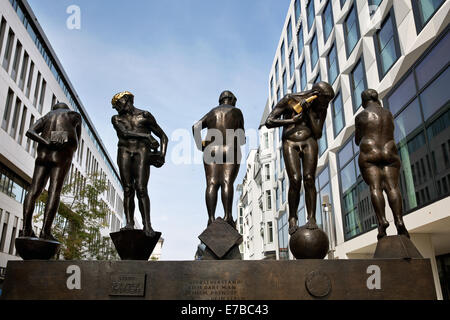 Bernd Goebel Skulptur in Leipzig, Deutschland. Stockfoto