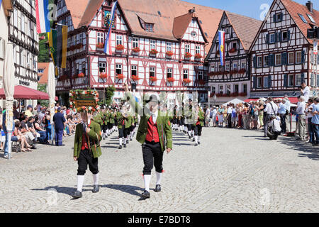 Historischer Festzug, Schäferlauf Festival, Bad Urach, Baden-Württemberg, Deutschland Stockfoto