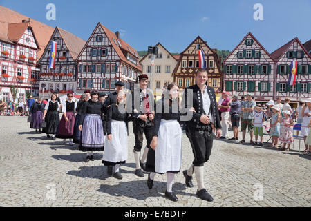 Historischer Festzug, Schäferlauf Festival, Bad Urach, Baden-Württemberg, Deutschland Stockfoto