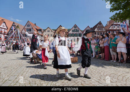 Historischer Festzug, Schäferlauf Festival, Bad Urach, Baden-Württemberg, Deutschland Stockfoto