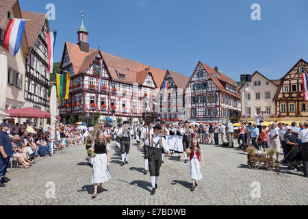 Historischer Festzug, Schäferlauf Festival, Bad Urach, Baden-Württemberg, Deutschland Stockfoto