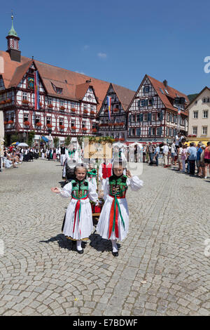 Historischer Festzug, Schäferlauf Festival, Bad Urach, Baden-Württemberg, Deutschland Stockfoto