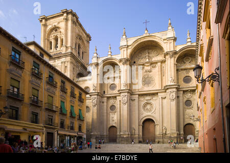 Kathedrale von Granada oder die Kathedrale von der Menschwerdung, Plaza Pasiegas, Granada, Andalusien, Spanien Stockfoto