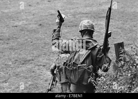 NATO-Übungen in Deutschland, Bundeswehr-Soldaten (September 1986) Stockfoto