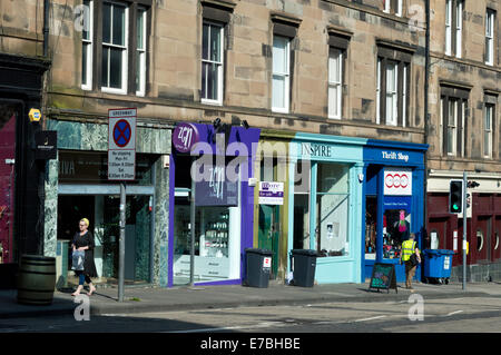 Lokale Geschäfte und Firmen Barclay Ort in der Nähe von Bruntsfield, Edinburgh Stockfoto