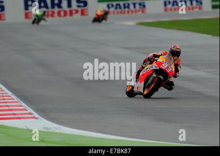 Misano Adriatico Rimini, Italien. 12. Sep, 2014. San Marino. MotoGP. San Marino Grand Prix-Praxis. Marc Marquez (Repsol Honda) in den Freepractice Sitzungen. Bildnachweis: Aktion Plus Sport/Alamy Live-Nachrichten Stockfoto