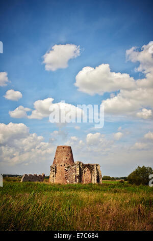 St. Benet Abtei, River Bure, Norfolk Broads, Norfolk, England, UK. Stockfoto