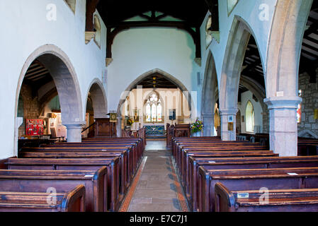 Innenraum der St. Michael Kirche, Linton, Wharfedale, Yorkshire Dales National Park, North Yorkshire, England UK Stockfoto