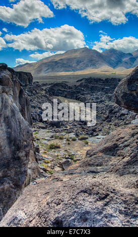 Die fossilen fällt eine geologische Besonderheit, befindet sich in der Coso Range in Kalifornien in den Vereinigten Staaten. Stockfoto