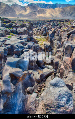 Die fossilen fällt eine geologische Besonderheit, befindet sich in der Coso Range in Kalifornien in den Vereinigten Staaten. Stockfoto