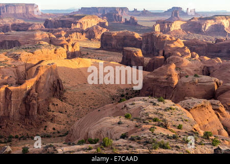 Morgen im Monument Valley von Hunts Mesa Stockfoto