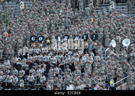 United States Military Academy Fußball gespielt im Mitchie Stadion am Westpunkt, NY Stockfoto
