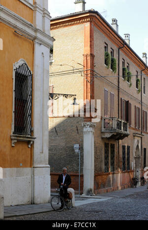 Corso Ercole l d ' Este in Addizone Erculea Disrict von Ferrara Stockfoto