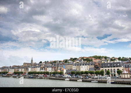 Trouville-Sur-Mer und Fluss Touques, Calvados, Normandie, Frankreich Stockfoto