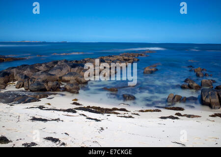 Die Cape Leeuwin Lighthouse ist ein Leuchtturm befindet sich auf der Landzunge des Cape Leeuwin in Western Australia Stockfoto