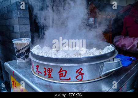 Goubuli gedämpfte Brötchen - eine Art chinesische Spezialitäten Stockfoto