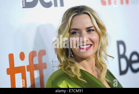 Toronto, Kanada. 13. Sep, 2014. Schauspielerin Kate Winslet besucht die Premiere des Films "Ein wenig Chaos" während der 2014 Toronto International Film Festival in Toronto, Kanada, am 13. September 2014. © Zou Zheng/Xinhua/Alamy Live-Nachrichten Stockfoto