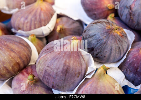 Feigen in Bauernmarkt. Stockfoto