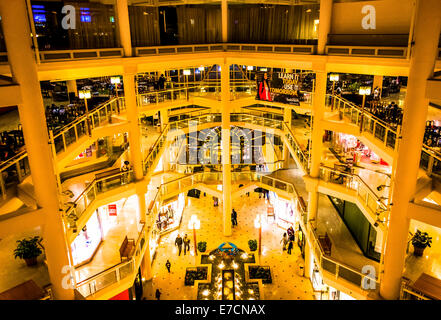 Das Innere des The Gallery in Baltimore, Maryland. Stockfoto