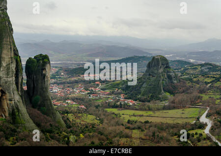 Kastraki Dorf in Meteora-Griechenland Stockfoto