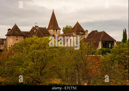 Dächer des Dorfes Sarlat in der Dordogne-Region von Frankreich Stockfoto
