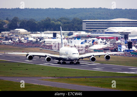 Airbus A380-841 in Farnborough International Airshow 2014 Stockfoto