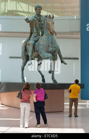 Rom. Italien. Kapitolinischen Museen. Reiterstandbild des Kaisers Marcus Aurelius. Stockfoto