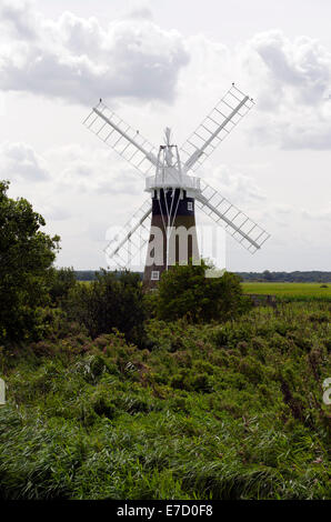 Turf Fen Entwässerung Mühle - eine der vielen kleinen Entwässerung Mühlen fand an den Ufern des Norfolk Broads Stockfoto