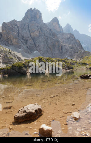 Coldai See, in den Dolomiten in Italien Stockfoto