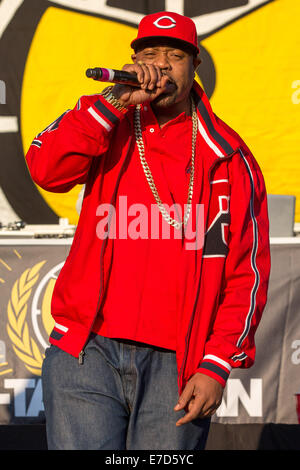 Chicago, Illinois, USA. 13. Sep, 2014. Rapper DENNIS COLES (aka GHOSTFACE KILLAH) der Band Wu-Tang Clan tritt 2014 Riot Fest-Musik-Festival im Humboldt Park in Chicago, Illinois © Daniel DeSlover/ZUMA Draht/Alamy Live News Stockfoto