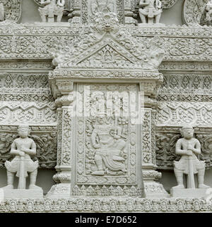 Detail eines Stupa im kambodschanischen Königspalast in Phnom Penh, Kambodscha. Stockfoto