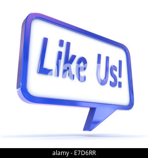 Eine bunte 3d gerendert Concept Illustration zeigt "wie wir", geschrieben in einer Sprechblase Stockfoto