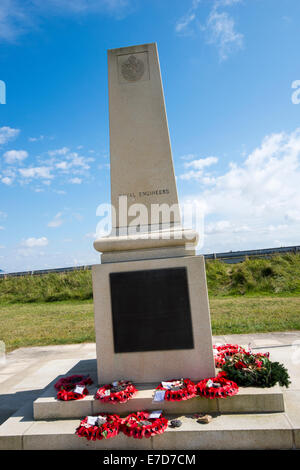 Kriegerdenkmal in Arromanches in der Normandie, Frankreich-EU Stockfoto
