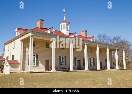 Mount Vernon, ehemalige Heimat von George Washington, erster Präsident der Vereinigten Staaten von Amerika Stockfoto