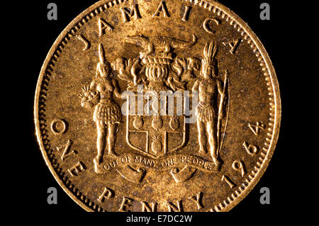 1964 jamaikanischen Cent Münze in Studioumgebung Stockfoto