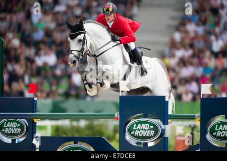 Caen, Frankreich. 06. Sep, 2014. FEI World Equestrian Games Marcus Ehning (GER) am Cornado NRW © Aktion Plus Sport/Alamy Live-Nachrichten Stockfoto