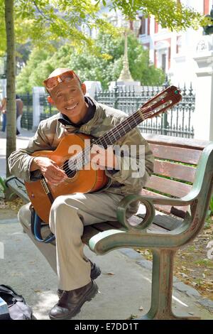 Oscar der Straßenmusiker Stockfoto