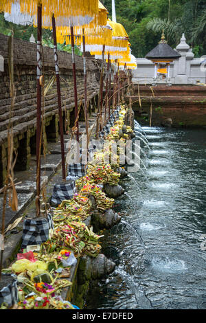 Heilquelle Gewässer innerhalb Tirta Empul in Bali, Indonesien Stockfoto