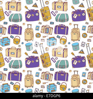 Koffer. Nahtlose Hintergrund. Stockfoto