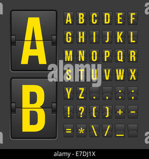 Anzeiger-Buchstaben und Symbole-Alphabet-panel Stockfoto