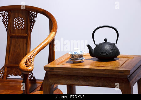 Nahaufnahme der chinesischen traditionellen Stuhl Stockfoto