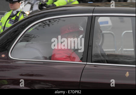 Commonwealth-Tag-Einhaltung Service und Rezeption in der Westminster Abbey.  Mitwirkende: Queen Elizabeth, Prinz Philip, Herzog von Edingburgh wo: London, Vereinigtes Königreich bei: 10. März 2014 Stockfoto